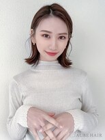 オーブ ヘアー カラ 今福鶴見店(AUBE HAIR cara) 20代・30代_切りっぱなしロブ