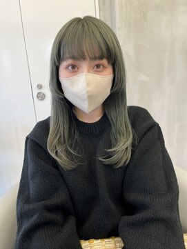 ロンドルーチェ 心斎橋(Lond luce) ダークアッシュ/ミディアムレイヤーカット［髪質改善/縮毛矯正］