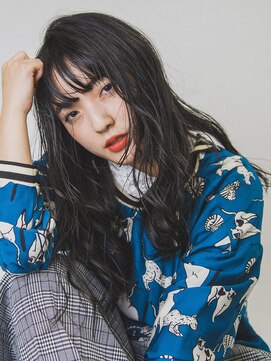 ボタンヘアー 日吉(BoTaN HAIR) リラクシーロング/ゆるふわウェーブ/黒髪ロング/日吉