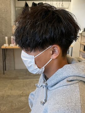 ニアウ 太田店(Niau) ツイストスパイラルパーママッシュメンズパーマ波巻きパーマ