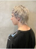 メンズウルフプラチナブロンド