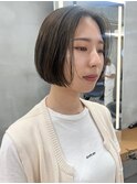 大人かわいい10代20代30代ショートボブ丸みショート
