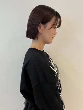 ユーフォリア 青山(Euphoria) 20代30代切りっぱなしボブ×ぶどうカラー【担当神野】