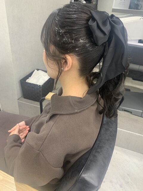 卒業式に合うポニーテールヘアセット　美由紀#八王子