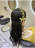 ハーフアップ／心斎橋ヘアセット
