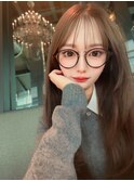 2way前髪_美髪ピンクブラウン切りっぱなしボブエアリーロング