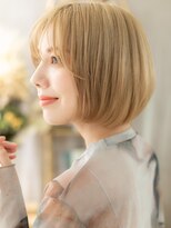 カバーヘア ブリス 上尾西口店(COVER HAIR bliss)&nbsp;外国人風ハイトーンカラー丸みショートボブa上尾20代30代40代