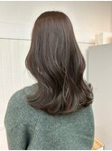 カーキベージュ×レイヤーロング　　艶髪/美髪