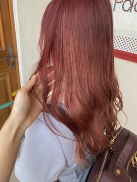 パディントン(Paddington) ワンブリーチで作るメルティーピンク☆仕上げは低温で巻くと◎