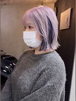 大人ガーリーチョコレートモードプリカールインナーカラー原宿