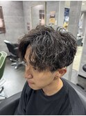 滋賀/南草津/メンズ美容室/波巻きツイストスパイラルパーマ