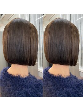 ジエクト ヴィシア(The Ect VIXIA) まとまるボブ 地毛風ストレート 切りっぱなし ストレートボブ