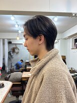 シエン 恵比寿(CIEN)&nbsp;ブリーチ履歴あり/ダークグレーカラー/センターパート/メンズ