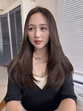 コート 表参道(Cote) ロングレイヤー艶髪美髪 小顔 似合わせ ブラウンカラー 骨格補正