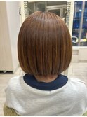 20代30代40代ベージュ暖色系カラー大人ボブ透明感小顔