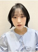 オリーブグレー/ボブ/顔周り/小顔/レイヤー/髪質改善/縮毛矯正