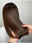 ショコラブラウン艶ストレート