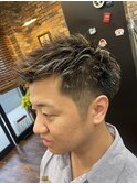 アップバング　ショート