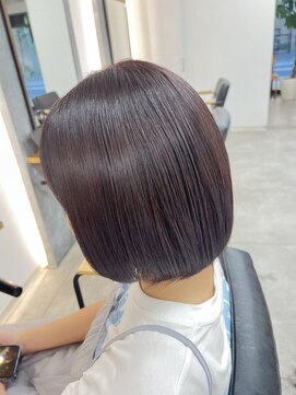 ギルド 清瀬店(GUILD) ツヤと柔らかさを両立するピンクブラウンボブ