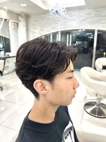 クオリス 上福岡店(QUALIS)&nbsp;メンズパーマニュアンスパーマ×ショート刈り上げナチュラル