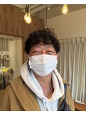 パーマ風マッシュ