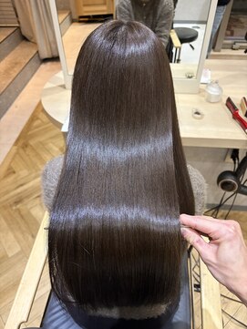 ジーナ 福岡藤崎(Zina) 《艶髪》髪質改善×オリーブベージュ