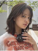抜け感のあるセミディ×カーテンバング