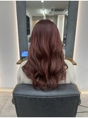艶感ワインレッドロング