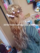クレイジービッチ(CLAY G BITCH)&nbsp;【￥】仙台結婚式 ヘアセット 編み込み 仙台 ヘアアレンジ