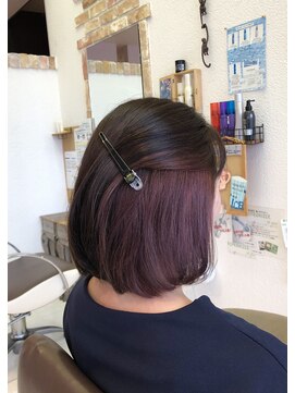 ドゥ スタイル 三国ヶ丘店(Duex Style) 白髪染め×グレージュベース×インナーカラーピンクアッシュ