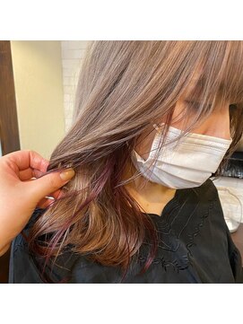 ボアップ 京橋店(boappu) #インナーカラー#インナーパープル