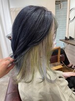 セシルヘアー なんば店(Cecil hair)&nbsp;インナーシルバー+イエローハイライト