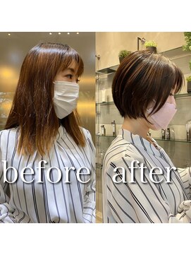 レーヴバイロンド 仙台(Reve by Lond) 似合わせショートボブ　外ハネボブ　ペールベージュ