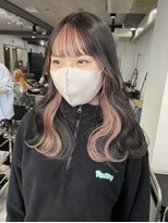 ツキ 横浜店(tuki)&nbsp;前髪インナーカラーイヤリングカラーフェイスフレーミング