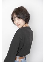 グレージュカラー/シルキーベージュ/斜めバング/銀座/髪質改善