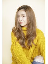 ルルディ バイ アフロディーテ銀座(luludi by APHRODITE) 黒髪/グレーベージュ/レイヤーロング/前髪パーマ/銀座