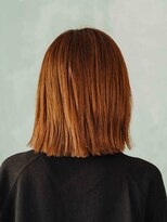 エクファ ヘア リゾート 大津 瀬田店(ex-fa hair resort)&nbsp;黒髪グレージュレイヤーロング前髪パーマ