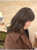 暗髪カラー オリーブグレージュ 似合わせカラー イエベ秋カラー