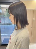 切りっぱなしボブ 外ハネボブ ミディアムボブ 草加