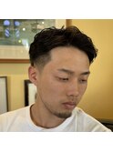 店長【椛島】ウェーブパーマ×パートスタイル×ローフェード