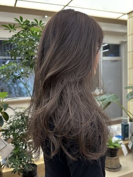 パークレーン アイス イヴェン(park lane ICI yeven) ブリーチなしダブルカラー グレージュ シルバー レイヤー/momoka