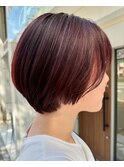 くびれショート・ハイライト・レッド・カシス