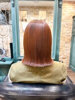 モナン 海老名(Monan)&nbsp;オレンジベージュ/外ハネ/ボブ/ロブ/ツヤ髪/ 髪質改善