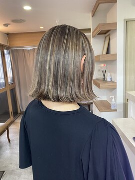 ワールドオーダー 天王寺店(WORLD ORDER) 白髪ぼかしハイライト　村上大樹