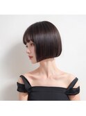 前下がりボブ×暗髪で大人美人な洗練スタイル♪