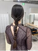 ヘアセット_タイト編み下ろし