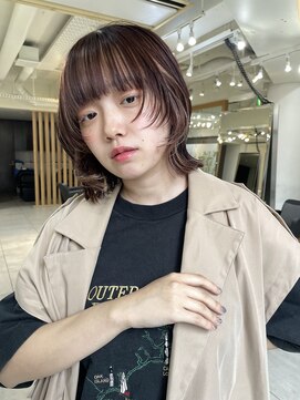 メゾンアクア 表参道(Maison ACQUA) ◎外ハネボブボブウルフワイドバングイメチェンヘアスタイル