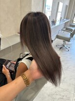 キング(K!ng)&nbsp;縮毛矯正髪質改善ハイライトレイヤーカット枚方美容室エクステ