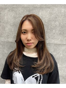 ヴァンカウンシル Kuwana(VAN COUNCIL) レイヤーカット×髪質改善ブリーチハイライトベージュカラー