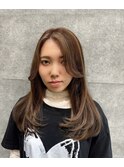 レイヤーカット×髪質改善ブリーチハイライトベージュカラー